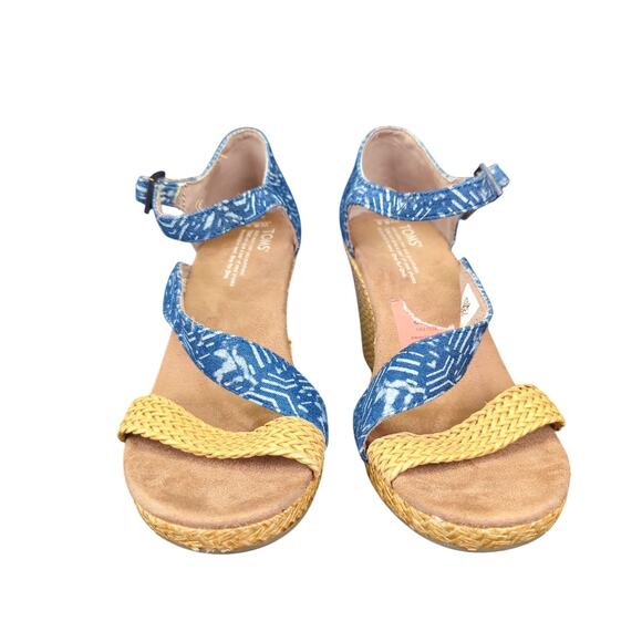 Toms Clarissa Wrapped Wedge Sandals 10007823 Espadrille Heel‎ Strap Women's 8.5 - Picture 3 of 8